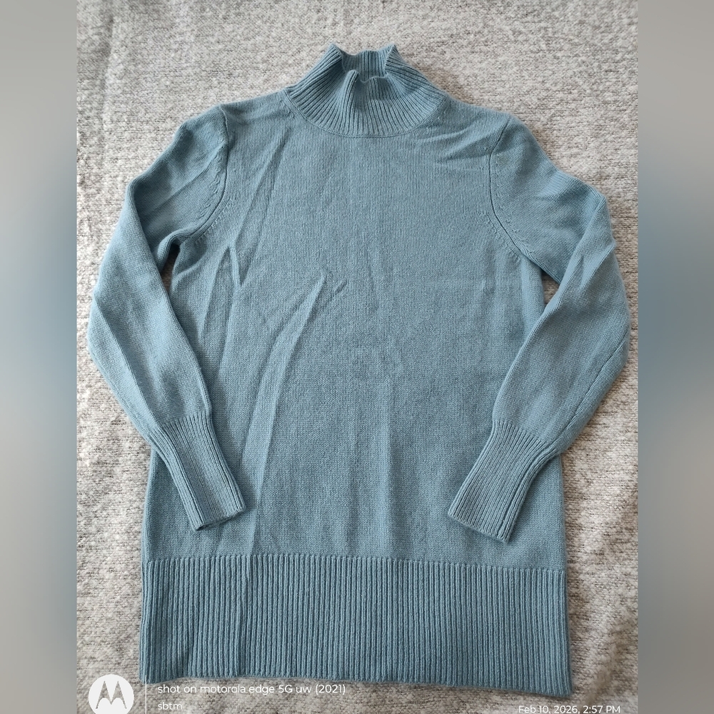Lilienfels Wool Cashmere Tunis Sweater Blue Size 38 Medium